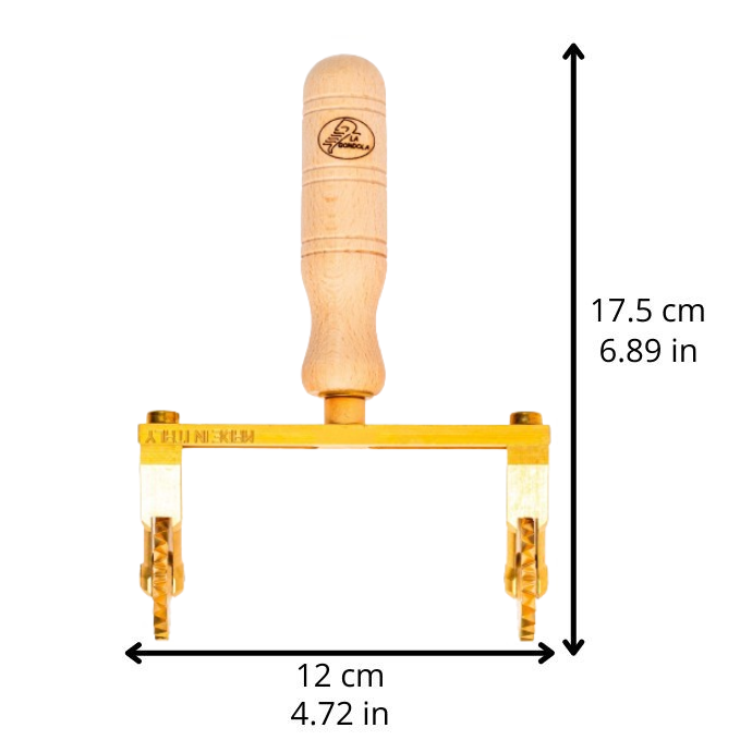 LaGondola Double Adjustable Festooned Pasta Cutter Wheel