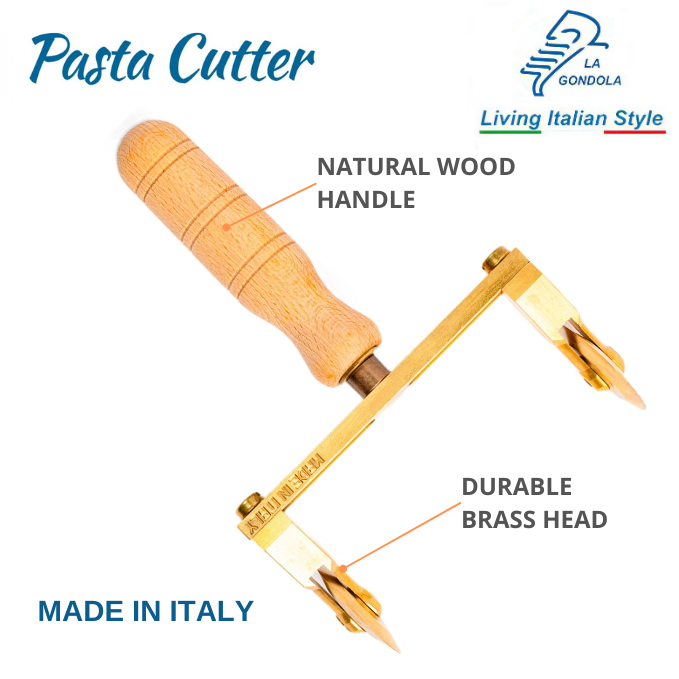 LaGondola Double Adjustable Smooth Pasta Cutter Wheel