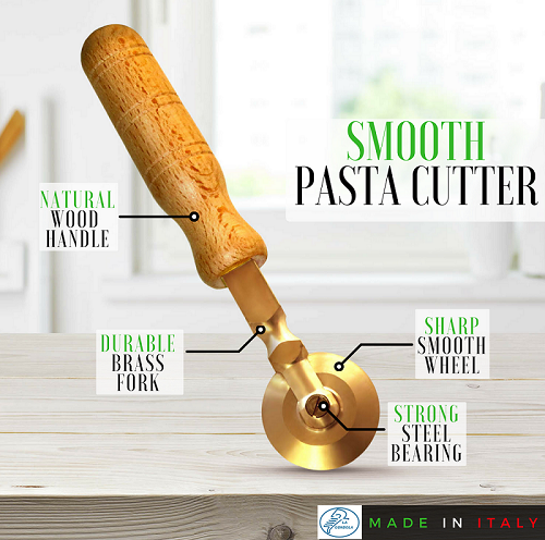 Professional Pasta Cutter Wheel – Smooth and Fluted – ChefStyle